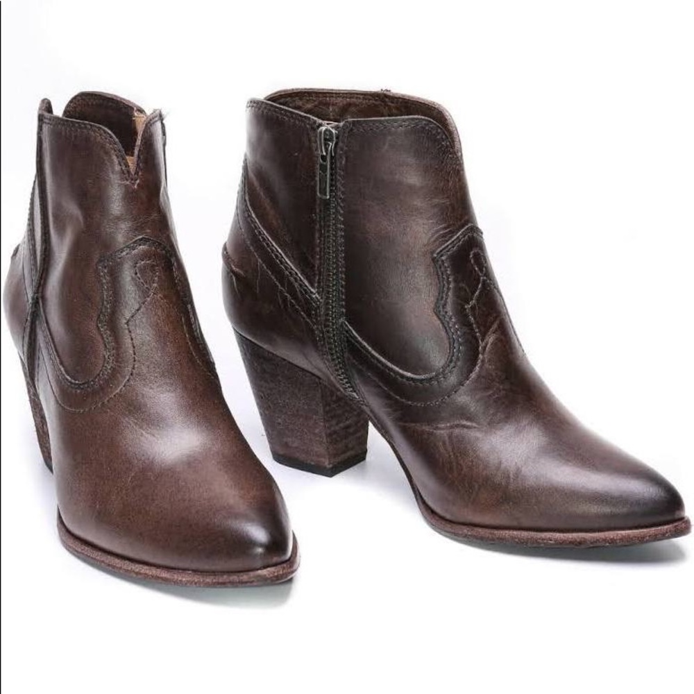 FRYE Renee Leather Ankle Booties